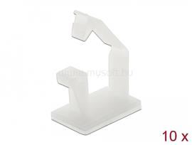 DELOCK Természetes színű öntapadós kábeltartó zárócsattal 10 db DL60250 small