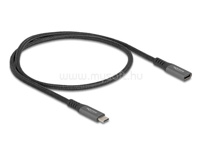DELOCK USB 10 Gbps bővítő kábel USB Type-C  apa - anya PD 3.0 100 W 0,5 m szürke fém
