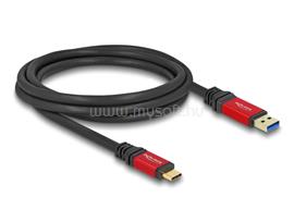 DELOCK USB 10 Gbps kábel USB A-típusú apa - USB Type-C apa 2 m piros fém DL80618 small