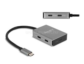 DELOCK USB 10 Gbps Tetején 4 USB porttal rendelkező USB Type-C  hub USB Type-C  csatlakoztatóval DL64249 small