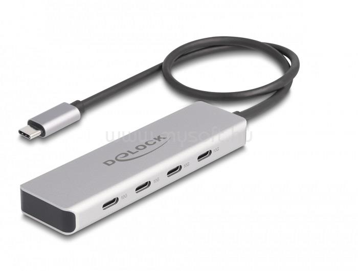 DELOCK USB 10 Gbps USB Type-C  hub 4 x USB Type-C  anya csatlakozóval és 35 cm hosszú csatlakozó kábellel