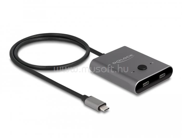 DELOCK USB 10 Gbps USB Type-C  kapcsoló 2 az 1-ben Kétirányú 8K