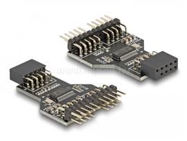 DELOCK USB 2.0 Hub 9 tűs tűfej anya - 2 x 9 tűs tűfej apa DL60045 small