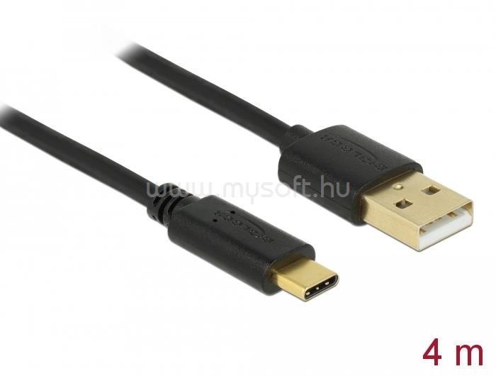 DELOCK USB 2.0 kábel A-típusú a Type-C 4 m