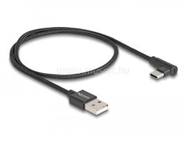 DELOCK USB 2.0 kábel A-típusú csatlakozódugó - USB Type-C  csatlakozódugó, ívelt, 0,5 m, fekete DL80029 small