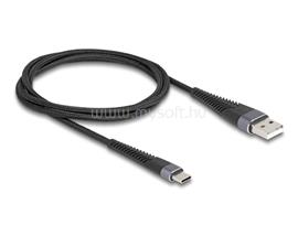 DELOCK USB 2.0 kábel A-típusú USB apa - USB Type-C  apa meghosszabbított hajlítás védelemmel 1 m DL81121 small