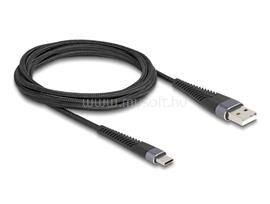DELOCK USB 2.0 kábel A-típusú USB apa - USB Type-C  apa meghosszabbított hajlítás védelemmel 2 m DL81122 small