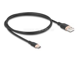 DELOCK USB 2.0 kábel USB A-típusú dugó - USB Type-C  dugó 1 m fekete Szilikon DL81226 small
