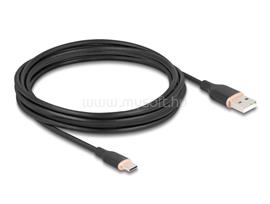 DELOCK USB 2.0 kábel USB A-típusú dugó - USB Type-C  dugó 4 m fekete Szilikon DL81228 small