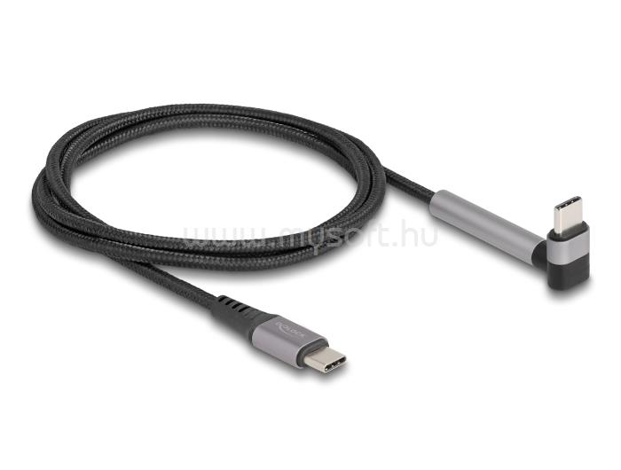 DELOCK USB 2.0 kábel USB Type-C  apa   apa eszközökhöz hajlított álló funkcióval PD 3.0 60 W 1,5 m