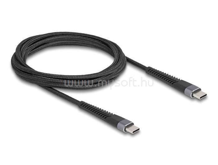DELOCK USB 2.0 kábel USB Type-C  apa - apa meghosszabbított hajlítás védelemmel 60 W 2 m