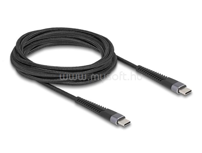 DELOCK USB 2.0 kábel USB Type-C  apa - apa meghosszabbított hajlítás védelemmel 60 W 3 m