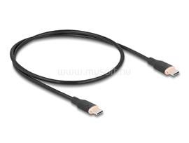 DELOCK USB 2.0 kábel USB Type-C  dugó - dugó PD 3.0 60 W 0,5 m fekete Szilikon DL81237 small