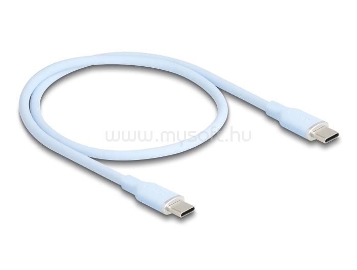 DELOCK USB 2.0 kábel USB Type-C  dugó - dugó PD 3.0 60 W 0,5 m kék Szilikon