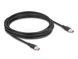 DELOCK USB 2.0 kábel USB Type-C  dugó - dugó PD 3.0 60 W 4 m fekete Szilikon DL81240 small