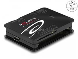 DELOCK USB 2.0 kártyaolvasó CF / SD / Micro SD / MS / xD / M2 memóriakártyákhoz DL91007 small