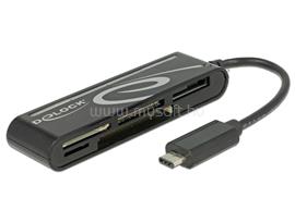 DELOCK USB 2.0 kártyaolvasó USB Type-C bementi csatlakozóval 5 nyílással DL91739 small