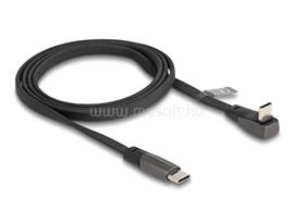 DELOCK USB 2.0 Laposkábel USB Type-C  apa - USB Type-C  apa USB Type-C  apa hajlított PD 3.0 60 W 1 m (fekete) DL80751 small
