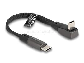 DELOCK USB 2.0 Laposkábel USB Type-C  apa - USB Type-C  apa USB Type-C  apa hajlított PD 3.0 60 W 14 cm fekete DL80750 small