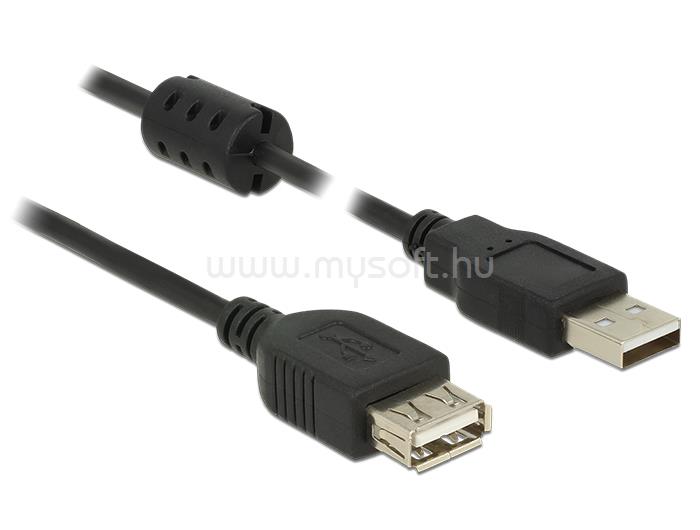 DELOCK USB 2.0-s bővítőkábel A-típusú csatlakozódugóval > USB 2.0-s, A-típusú csatlakozóhüvellyel