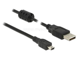 DELOCK USB 2.0-s kábel A-típusú csatlakozódugóval > USB 2.0 Mini-B csatlakozódugóval, 2,0 m, fekete DL84914 small