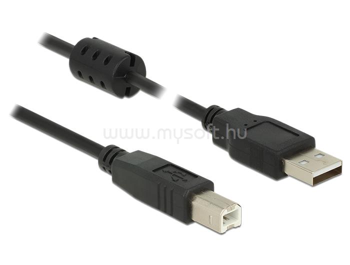 DELOCK USB 2.0-s kábel A-típusú csatlakozódugóval > USB 2.0-s, B-típusú csatlakozódugóval, 0,5 m
