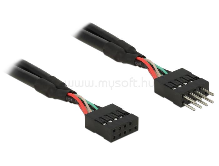 DELOCK USB 2.0 tűs fejléc hosszabbító kábel 10 tűs apa / anya 10 cm