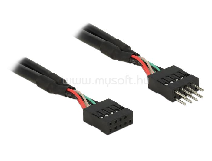 DELOCK USB 2.0 tűs fejléc hosszabbító kábel 10 tűs apa/anya 50 cm