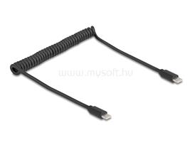DELOCK USB 2.0 Type-C  tekercses kábel, apa-apa 0,45 m-től 0,75 m-ig (fekete) DL90369 small