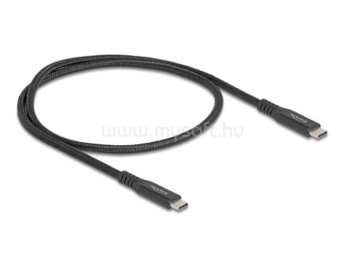 DELOCK USB 20 Gbps kábel USB Type-C  apa - apa PD 3.0 100 W E-Marker 0,5 m fekete fém