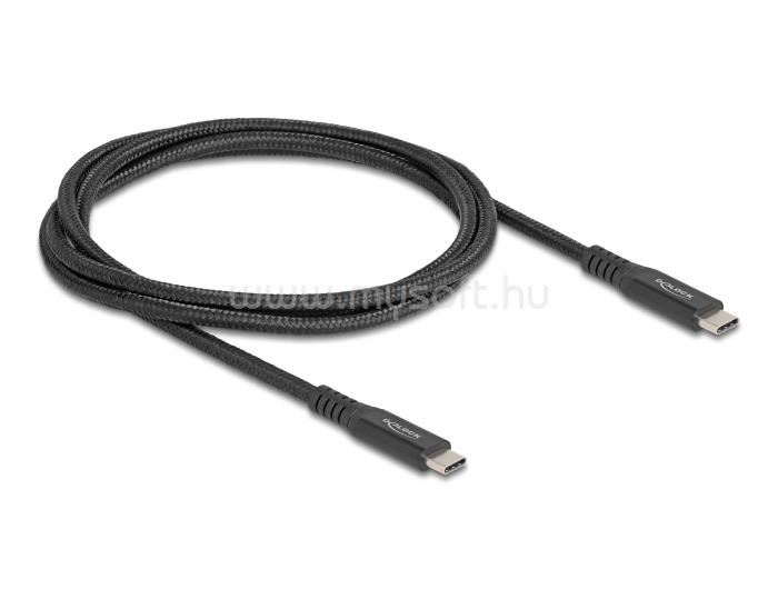 DELOCK USB 20 Gbps kábel USB Type-C  apa - apa PD 3.0 100 W E-Marker 1 m fekete fém