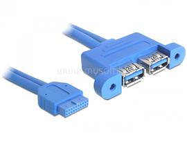 DELOCK USB 3.0-ás pin fejes kábel, anya > 2 x USB 3.0-A anya párhuzamos DL82941 small