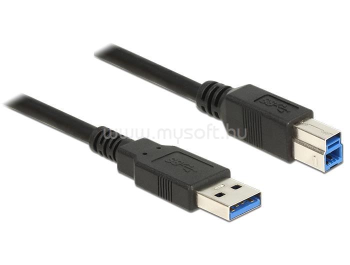 DELOCK USB 3.0-s kábel A-típusú csatlakozódugóval > USB 3.0-s, B-típusú csatlakozódugóval, 1,5 m