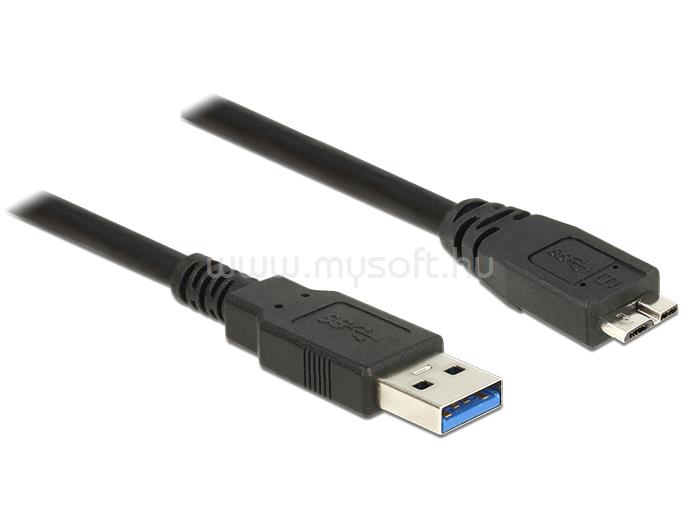 DELOCK USB 3.0-s kábel A-típusú csatlakozódugóval > USB 3.0-s, Micro-B-típusú csatlakozódugóval, 2,0