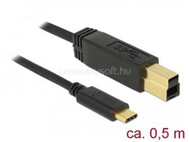 DELOCK USB 3.1 Gen 2 (10 Gbps) kábel Type-C a B-típusú 0,5 m DL83674 small