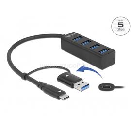 DELOCK USB 3.2 Gen 1 Type-C vagy Type-A HUB 4 portos DL63828 small