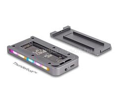 DELOCK USB 40 Gbps ház for 1 db. M.2 NVMe SSD játék stílusban LED fénnyel és ventilátorral szerszám nélkül rögzíthető DL42025 small