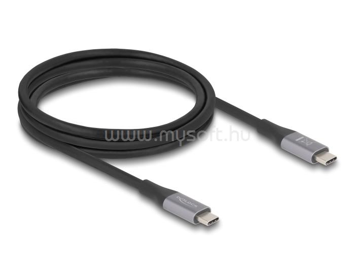 DELOCK USB 40 Gbps kábel USB Type-C  dugó - dugó PD 3.1 240 W E-Marker 2 m szürke fém