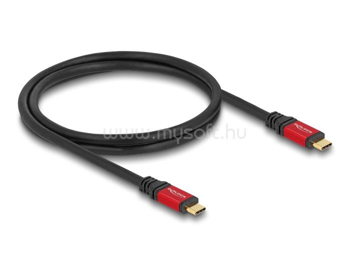 DELOCK USB 5 Gbps kábel USB Type-C  apa - apa PD 3.0 100 W E-Marker 1 m piros fém