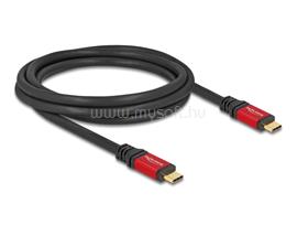 DELOCK USB 5 Gbps kábel USB Type-C  apa - apa PD 3.0 100 W E-Marker 2 m piros fém DL80091 small