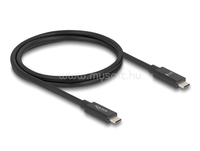 DELOCK USB 80 Gbps kábel USB Type-C  dugó - dugó 16K 60 Hz PD 3.1 240 W E-Marker koaxiális 1 m (fekete)
