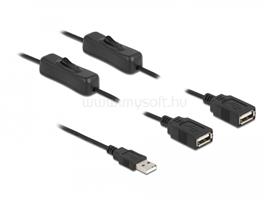 DELOCK USB A-típusú kábel apa   2 db. USB A-típusú anya kapcsolóval ellátott, 1 m DL86803 small
