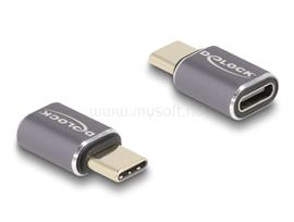 DELOCK USB Adapter 40 Gbps USB Type-C  PD 3.0 100 W csatlakozódugóval - csatlakozóhüvellyel, portkímélővel 8K 60 Hz fém DL60046 small