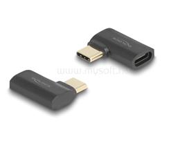 DELOCK USB Adapter 40 Gbps USB Type-C  PD 3.1 240 W csatlakozódugóval - csatlakozóhüvellyel, ívelt bal / jobb 8K 60 Hz DL60245 small