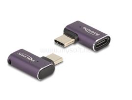 DELOCK USB Adapter 40 Gbps USB Type-C  PD 3.1 240 W csatlakozódugóval - csatlakozóhüvellyel, ívelt bal / jobb 8K 60 Hz fém DL60287 small