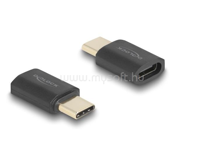 DELOCK USB Adapter 40 Gbps USB Type-C  PD 3.1 240 W csatlakozódugóval - csatlakozóhüvellyel, portkímélővel 8K 60 Hz