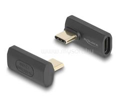DELOCK USB Adapter 40 Gbps USB Type-C PD 3.1 240 W csatlakozódugóval - csatlakozóhüvellyel, elforgatott ívelt bal / jobb 8K 60 Hz fém DL60244 small