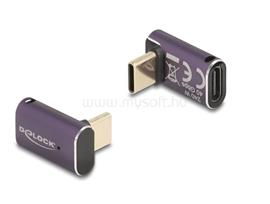 DELOCK USB Adapter 40 Gbps USB Type-C PD 3.1 240 W csatlakozódugóval - csatlakozóhüvellyel, ívelt 8K 60 Hz fém DL60289 small