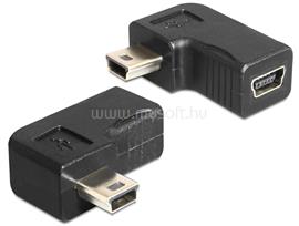 DELOCK USB-B mini 5 pin apa / anya adapter 90 -ban elforgatott DL65448 small
