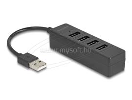 DELOCK USB Hub 4 portos USB 2.0 4 x USB Type-A csatlakozóval (fekete) DL64334 small